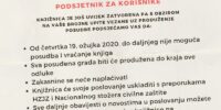 Podsjetnik za korisnike